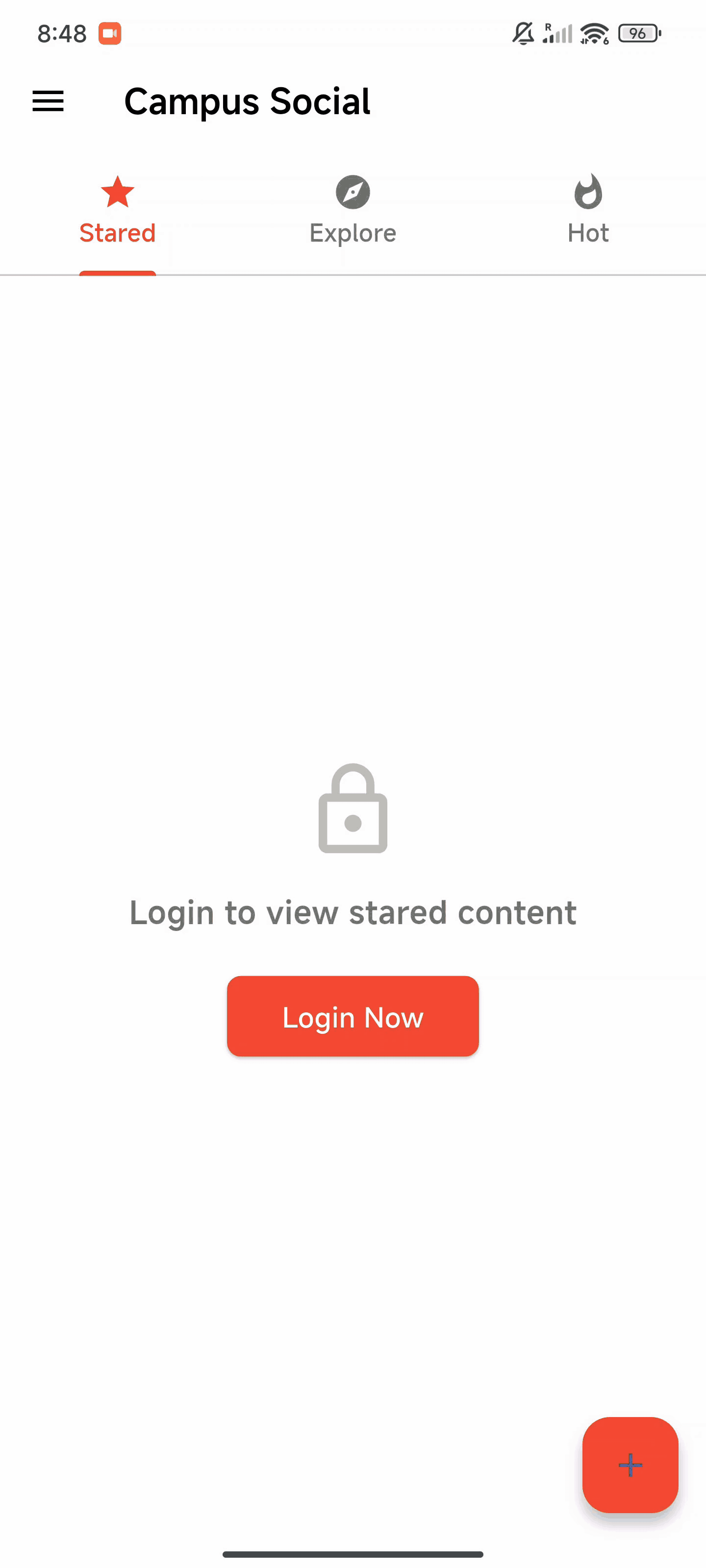 NFC Login Screenshot